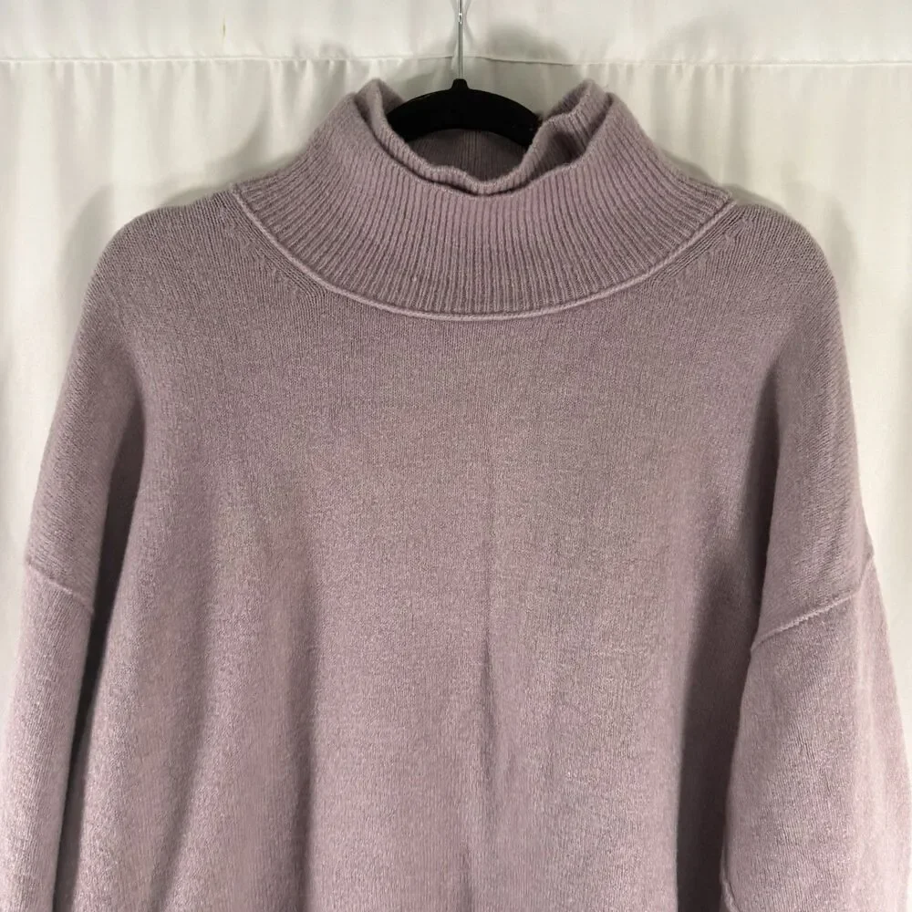 Free People Sweater Women's Small Purple Knit Wool Blend Turtleneck Pullover